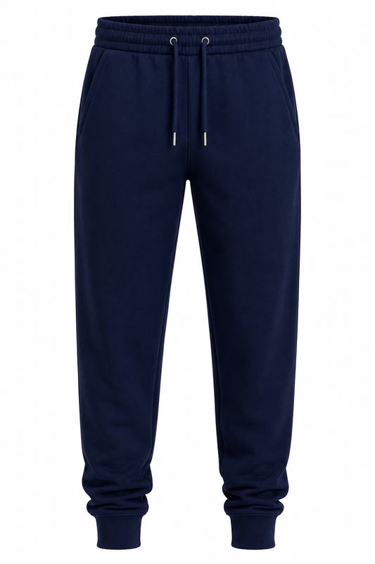 Premium Unisex Fleece Joggers – Navy Blue