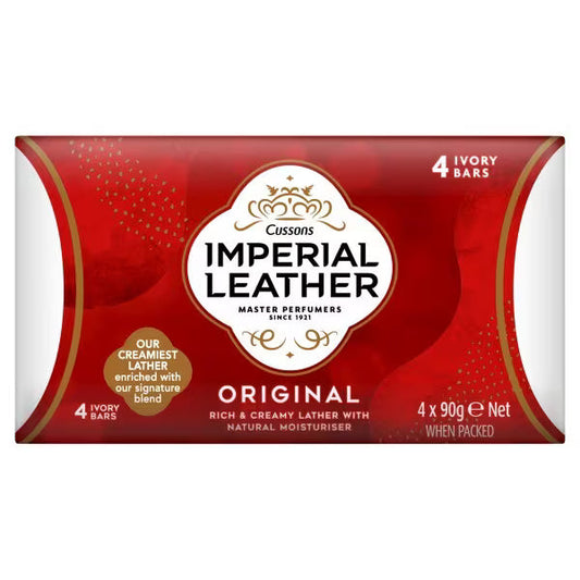 Cussons Imperial Leather Original Bar Soap 4x90g pack